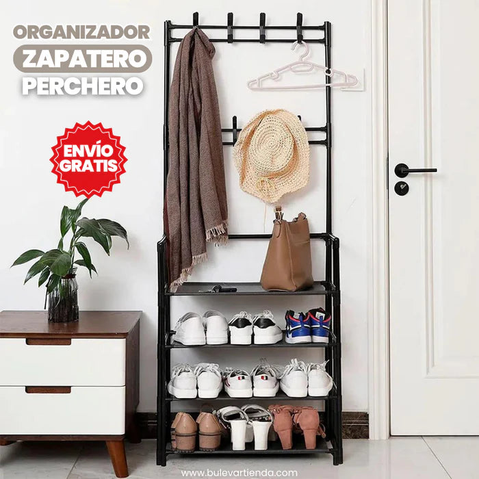 Súper Organizador de zapatos 5- niveles y perchero